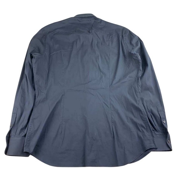 Prada Dress Shirt Men 42 16 1/2 Blue Stretch Poplin Slim Fit Button Down UCM608 - Picture 2 of 10